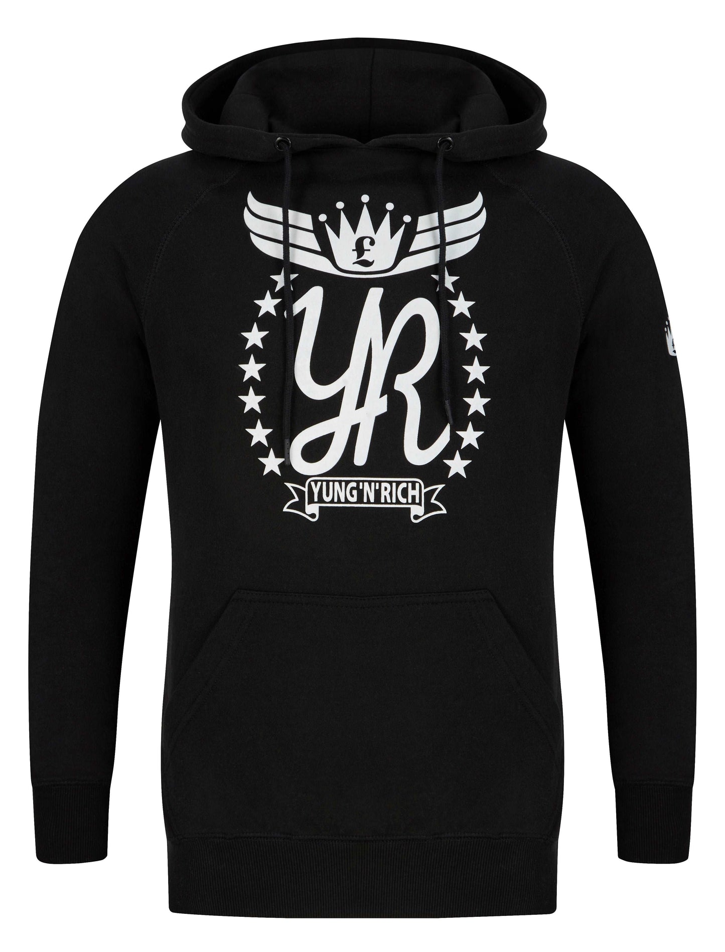 YUNG'N'RICH Hoodie SWEATER Jumper black white rubber logo