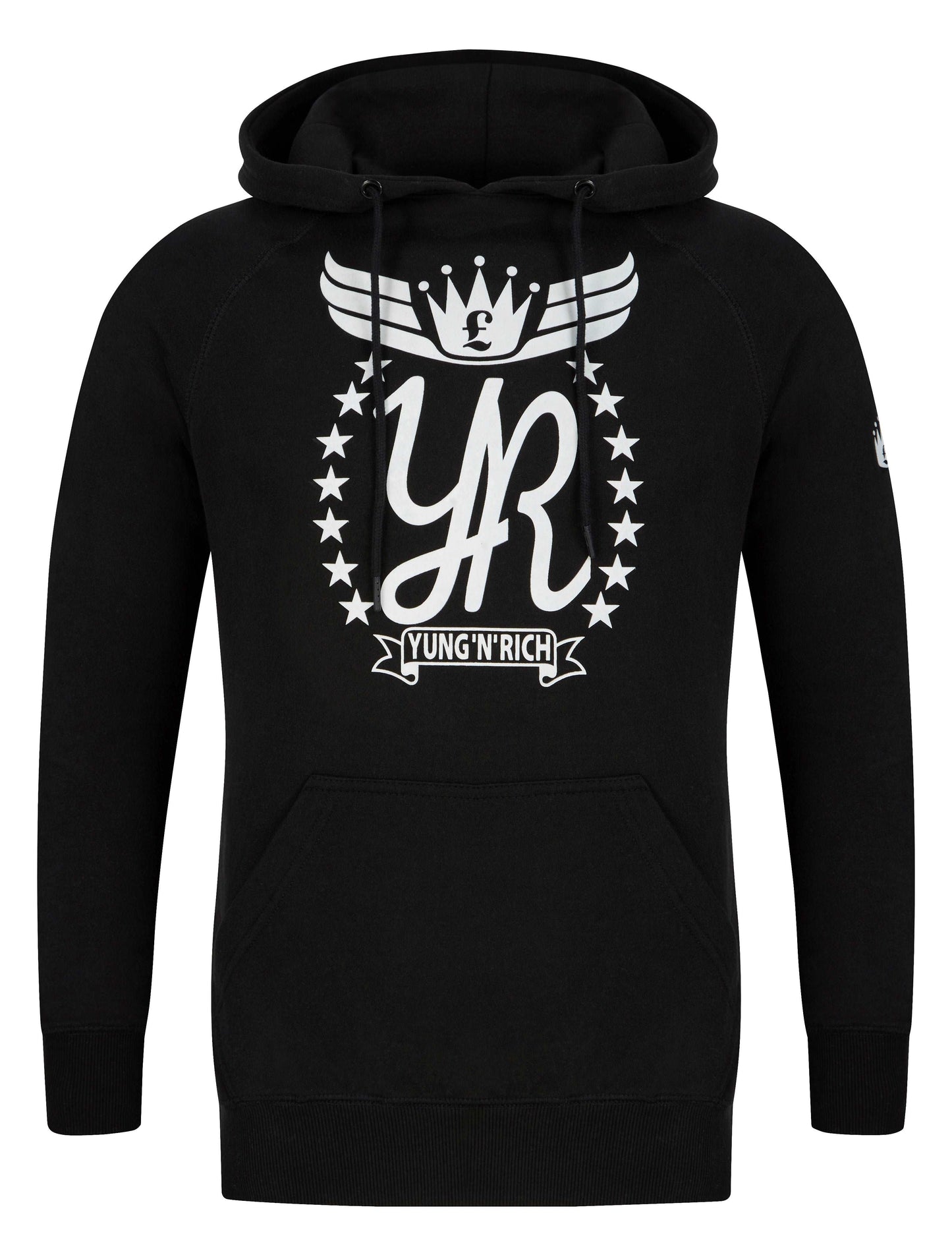 YUNG'N'RICH Hoodie SWEATER  Jumper black white rubber logo