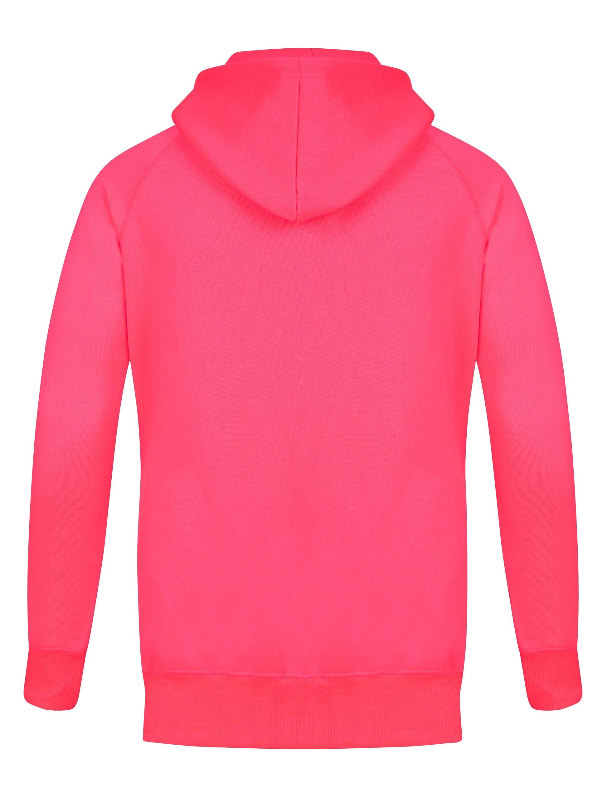 YUNG'N'RICH HOODIE - colour Neon Pink  back of hoodie