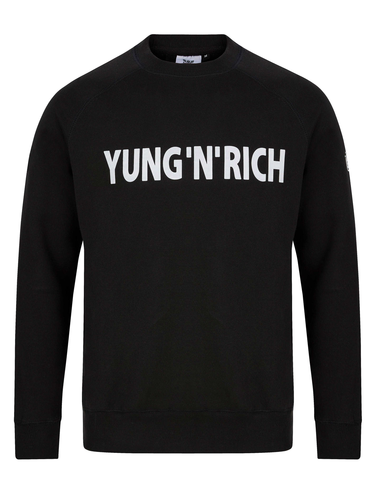 Yung'n'Rich Black Jumper Sweater White Wording Apparel & Accessories > Clothing > jumper > sweater
