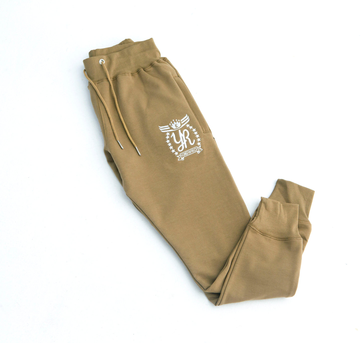 YUNG'N'RICH | CREW NECK KHAKI SLIMFIT MEN TRACKSUIT BOTTOM