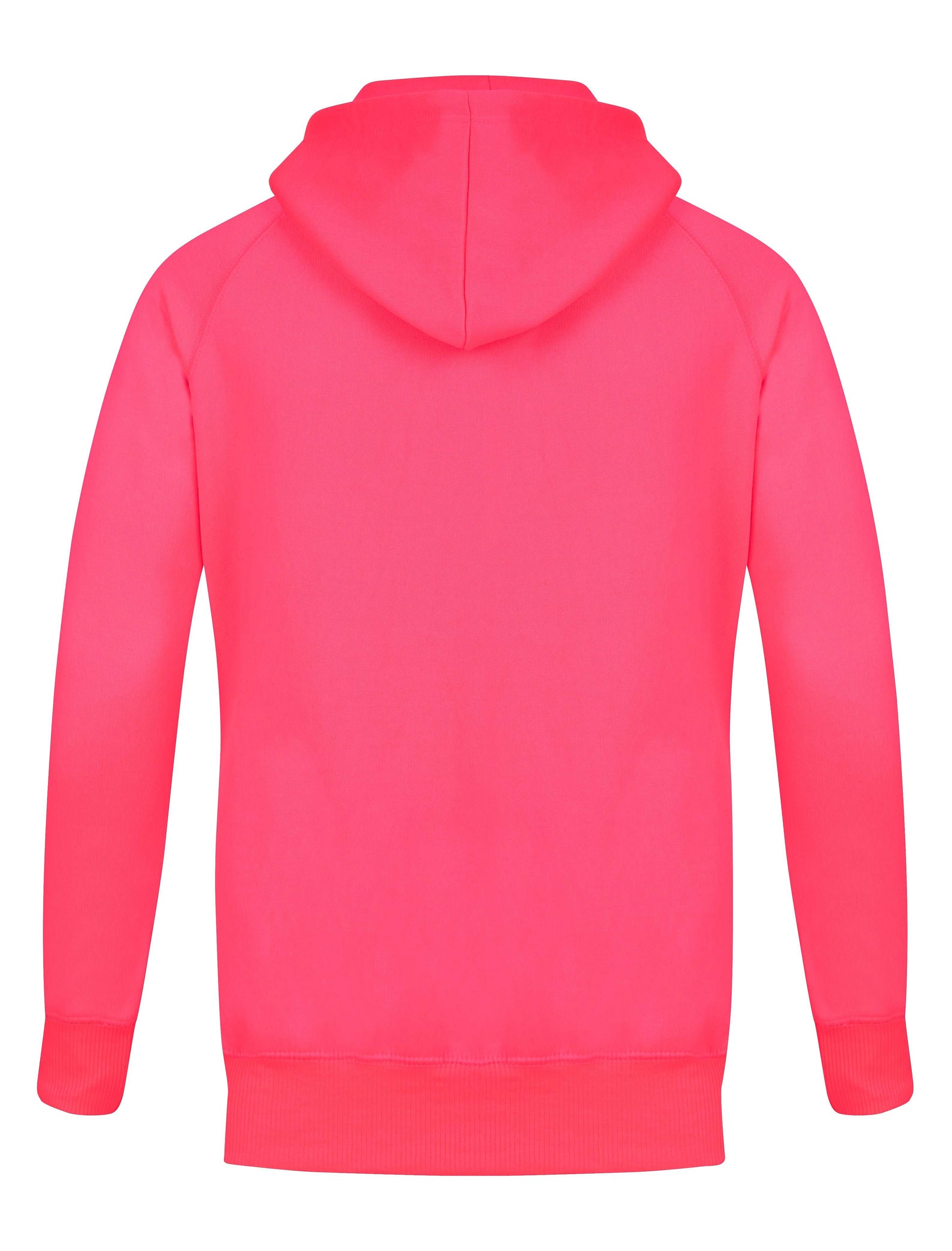 YUNG'N'RICH HOODIE - colour Neon Pink  back of hoodie 