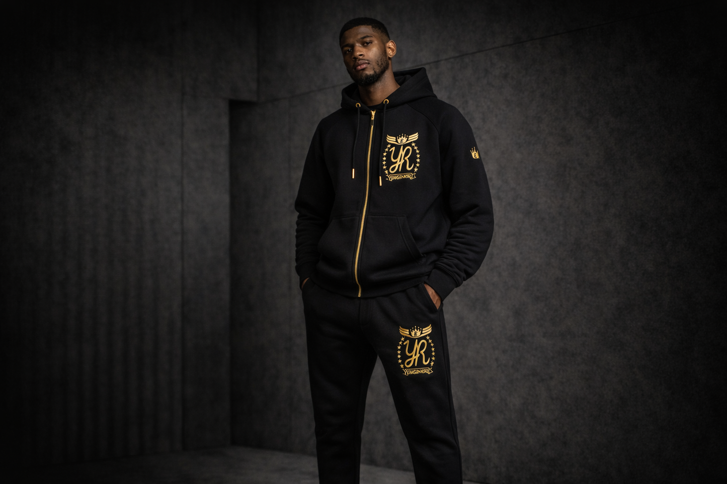 YUNG'N'RICH Linear // Gold Edition Tracksuit