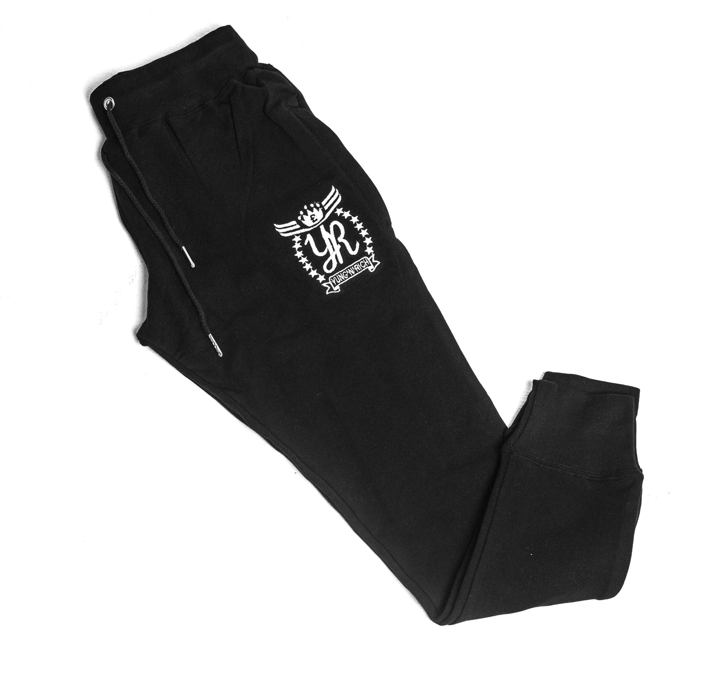 YUNG’N’RICH | CREW NECK BLACK SLIMFIT  WOMENS TRACKSUIT BOTTOMS